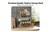 Installation-No-Installation Countertop Seasoning Holder No Tools Required Stainless Steel Condiment Stand Space Saving for Homemakers