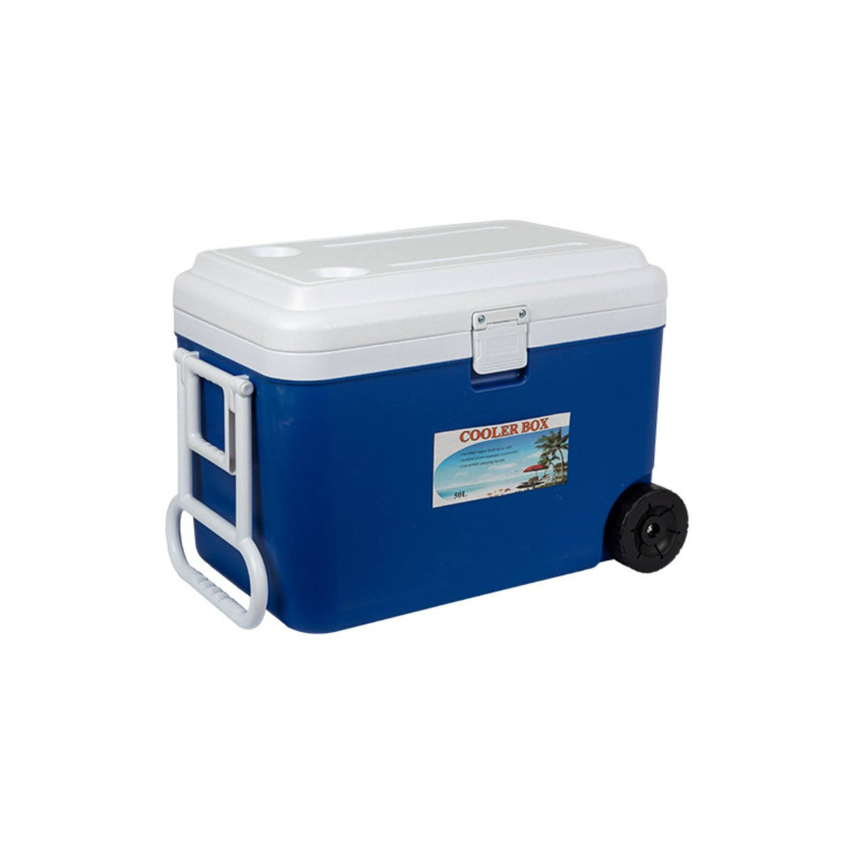 Hard   Chiller with Wheels Rolling Insulated Box with Wheel Heavy-Duty Ice Chest for Picnics