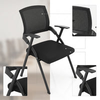 Folding Chair with Writing Foldable Armless Folding Chair Space-Saving Furniture for Students, Training Room, Classroom