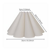 Handmade Pleated Textile Lampshade Versatile Cone Shaped Light Shade Vintage Design Lampshade for Living Room