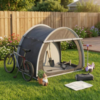 Large Opening Foldable Bike Shelter Covered Arched Cycle Shelter for Outdoor