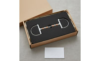 D-Shaped Bit with Copper Rollers Gentle Pressure Copper Roller Horse Bit Responsive Connection Animal Tack for Equestrians