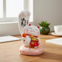 Fortune Feline Ornament Cute Cartoon Design Maneki Neko Statue Good Luck
