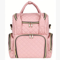Cosmetic Organizer Bag Quilted Makeup Bag with Shoulder Strap Nail Art Organizer Structured Multi-Compartment for Travelers