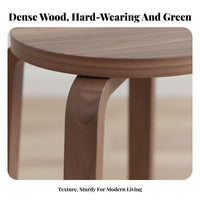Nordic Design Round Stacking Stool Space-Saving Stackable Wooden Stool Minimalist Design Backless Seat Sturdy Construction for Students, Homeowners, Dorm Residents, Dining Room, Entryway, Small Apartments, Kitchen