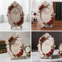 Frame with Rose Embellishments Decorative Picture Frame with Stand Standing