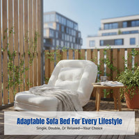 Foldable Sofa Bed, Lazy Recliner, Large Human Dog Bed, Single Sofa for Bedroom, Balcony, Lounge