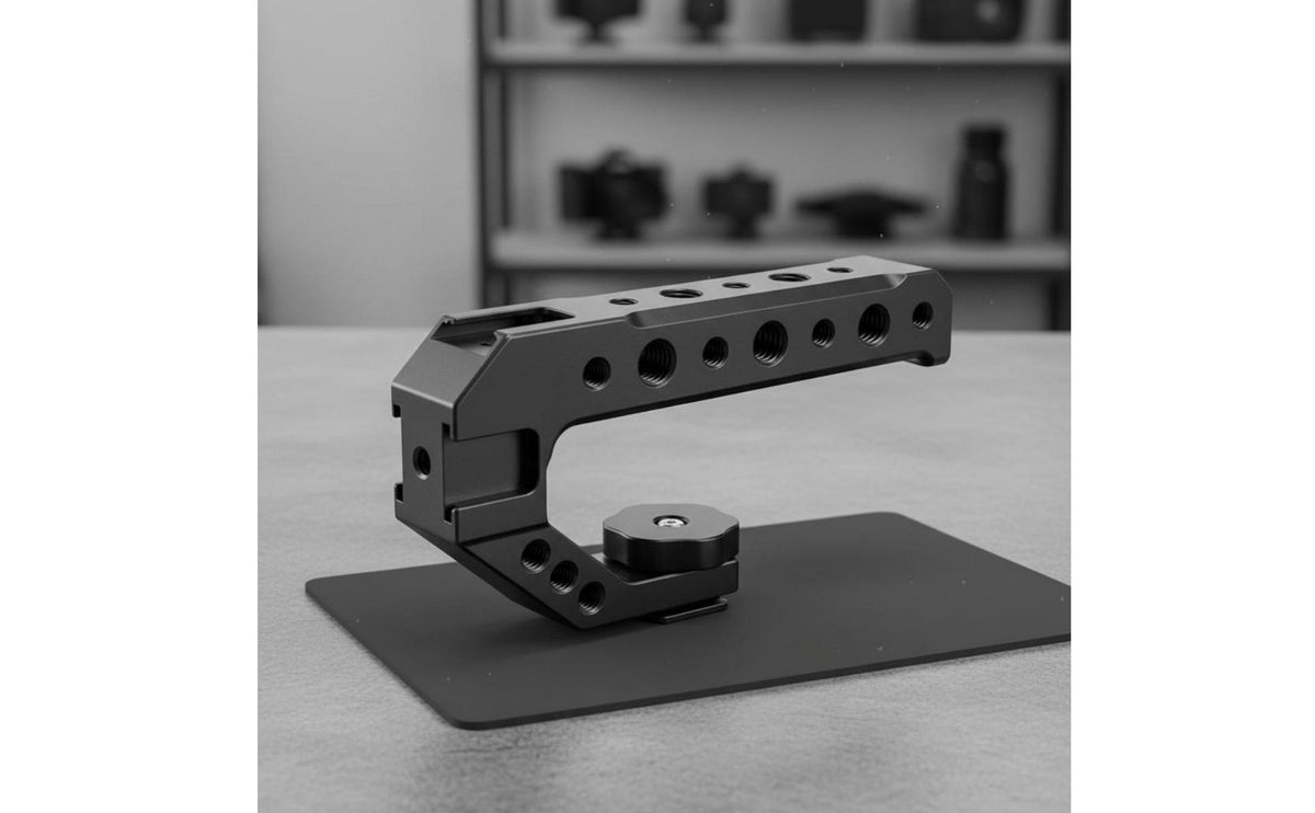 Camera Top Handle Multi-Functional Metal Camera Carry Handle Multiple Mounting Points Aluminum Alloy Frame for Handheld