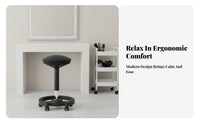 Modern Minimalist Design Adjustable rotating Stool Backless Adjustable Round Pedestal Chair Padded pad High Seat Built-in Footrest for Business Owners, Shop Workers, Kitchen, cosmetic studio, Counter, Garage