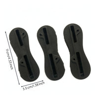 3 Pieces Ribbed Surfboard Fin Slot with Screws Solid Fin Slot Screw and Plate Easy to Install Replacement Part Lightweight for Surfers, Shapers, Board Building