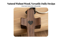 Wooden Thumb Cross Hand Polished Handheld Comfort Cross Smooth Touch for Members, Grieving Individuals, Easy to Carry, Holidays, Meditation
