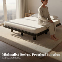 Floating frame Bed Headboardless Bedroom Furniture Minimalist Aesthetic for partners, Homeowners, Apartment, Guest Room