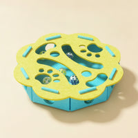 Cat Puzzle Maze with Bell Balls Hide and Seek Felt Cat Maze Toy Mental for Cats, Kittens