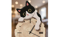 Feline Wall Clock Modern Minimalist Cat Clock Creative Decorative Home Decor