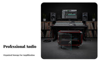 Portable Rackmount Cabinet sturdyDuty Construction Rolling Amplifier Cabinet Reinforced Corners Audio Gear Rack for Turntablists