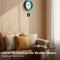 Non-Ticking Decorative Wall Clock Easy to Read Modern Minimalist Clock Uncovered Face Design for Homeowners, Gift Givers, Bedroom, Study