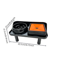 Adjustable Dog Feeding Table with Bowls Stable Feeding Station with Removable Bowls Indoor Raised Pet Feeder for Fast Eaters, Kitchen