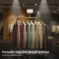 A4 Acrylic Display Versatile Grip Fastener-on Sign Holder Portable Acrylic Display Holder for Retailers, Store Owners, Boutiques, Supermarkets
