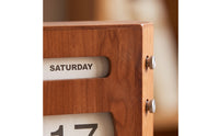 Vintage-Style Perpetual Calendar with Knobs Self-Standing Wooden Perpetual Calendar Decorative Reusable for Professionals, Students, Home Office, Study