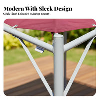 Swan Arched Design Gazebo Rainproof Outdoor Event Shelter Waterproof Outdoor Dining Canopy for Business Owners, Homeowners, Backyard, Garden, Poolside
