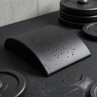 PU Curved Incline Ab Mat Stitched Edges Abdominal Exercise Mat Leather-Like Sit up Pad Glossy
