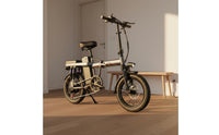 Mini Folding Electric Bike Lightweight Portable Electric Bike Compact Folding Ebike Shock Absorption for Commuting, City Travel