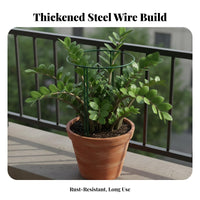 Flower Support Frame Prevents Leaning Plant Support Circle Metal Plant Cage for Balcony, Garden, Indoor