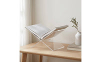 Interlocking X-Shaped Display Stand Freestanding Acrylic Book Stand Clear Tabletop Book Display Transparent for Readers, Students, Desktop, Reading Nooks