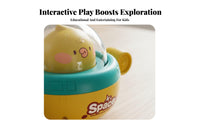 Push and Go Toy Car Battery Inertia Powered Car No Needed Cartoon Spaceship Toy for Kids, Preschoolers, Ground Play, Play Period, Playroom