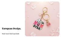 Mama Letter Pendant Keychain Gift-Ready Mama Tassel Keychain Long-Lasting