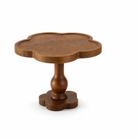 Wooden Pedestal Tray French-Inspired Home Decor Smooth Finished Surface