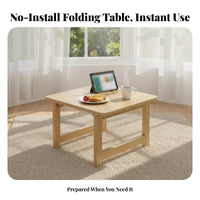 Foldable Design Collapsible Tatami Table Space-Saving Collapsible Chabudai Portable Floor Desk Japanese Design for Apartment Dwellers, Tea Enthusiasts, Balcony, Bay Window, Small Apartments, Living Room