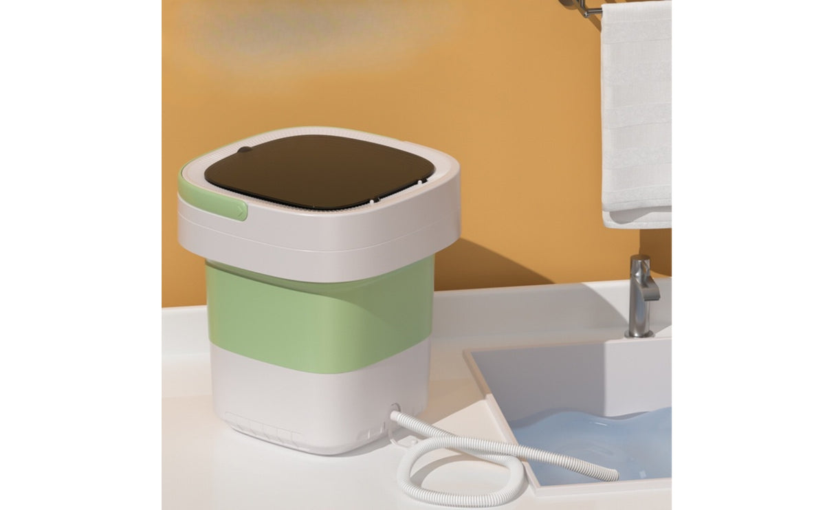 Small Foldable Laundry Machine Compact Foldable Washing Machine Portable Washer Lightweight Gentle for Students, Baby Clothes