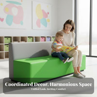 Soft and Comfortable Upholstered Block Seating Easy to Clean Waiting Area Bench personalizedizable Layout configurable Sofa Wear-Resistant for Children, Parents, Students, Kindergarten, Early Education Center, Lobby