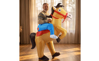 Inflate Inflatable Ride on Horse Costume Funny Mounted Horse Costume Lightweight Comfortable for Stage Performances