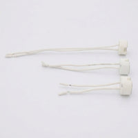 Ceramic Lamp for Home Lighting, MR16 15cm Ceramic Lamp Holder with Individual Wires, 85-220A Rated Current for DIY Lighting