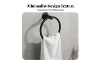 No-Drill Installation Wall-Mounted Towel Holder Rust-Resistant Bathroom Hardware Rustproof Modern Design for Renters, DIY Enthusiasts, Homeowners, Powder Room, Washroom, Restroom, Kitchen