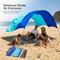 Beach Sun Shade Sail Outdoor Canopy Tent Waterproof UV Protection Nylon Lightweight Awning