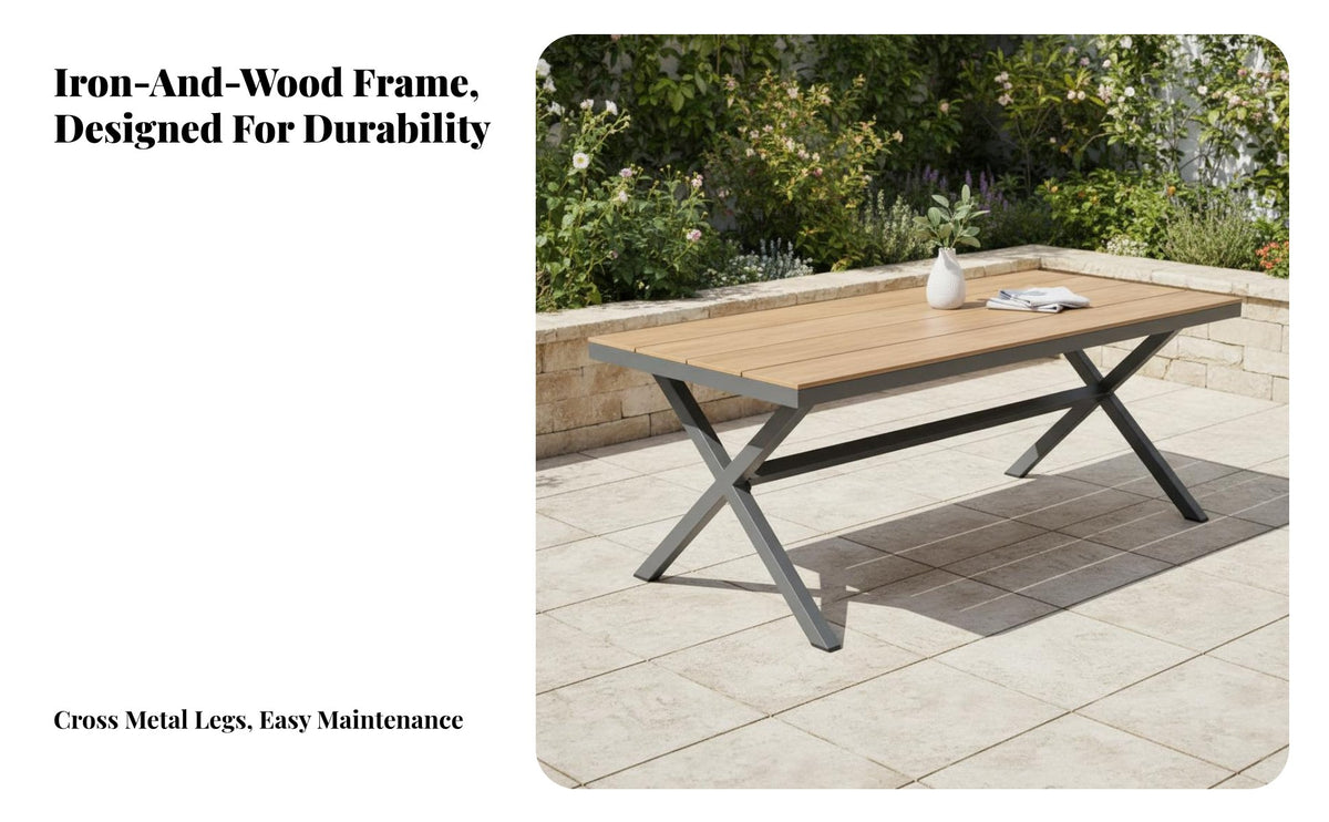Waterproof Dining Table and Chairs with Umbrella Woven Design Outdoor Dining Group with Umbrella Hole weather-resistant outdoor dining set Sturdy Frame for Homeowners, Families, Restaurant Owners, Garden, Balcony, Backyard, Deck