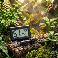 High Accuracy Reptile Thermometer, Hygrometer Humidity Meter with Digital LCD, Thermometer Temperature Monitor with Probe for Snakes and Geckos