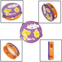 Orff Instrument Hand Tambourine 15cm Kindergarten Bell Rattle Teaching Aid Children's Educational Enlightenment Toy Hand Drum