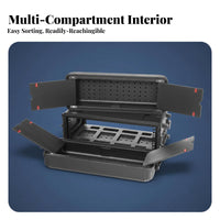 Waterproof 3U Rack Case Shockproof Audio Equipment Entryory Heavy-Duty Portable Cabinet Dustproof for Sound Engineers, IT Professionals, Live Performance, Touring, On-Location Recording, Mobile DJ Setup