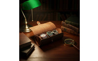 3-Watch Storage Roll Portable 3-Compartment Watch Roll Case Handmade Removable Pillows for Men, Display