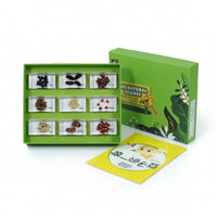 Resin-Embedded Sample Kit with Tray Clear-Cover Educational Sample Collection Natural Child-Friendly for Classroom, Homeschool