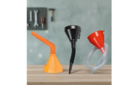 3 Pieces Plastic Funnel Set Rigid Refueling Funnel Funnels Wide-Mouth Space-Saving for DIYers, Garage