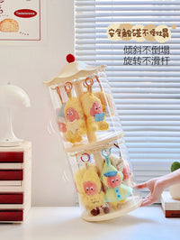 Transparent Acrylic Rotating Display Box for Blind Box Figures, Medium