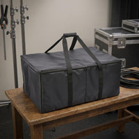 Stage Lighting Storage Bag 1680D Oxford Zippered Lighting Organizer Bag Flannel Lined Removable Dividers