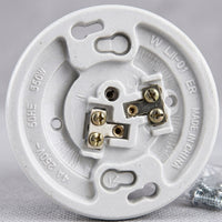 Ceiling Light Fitting with E27 Lamp Holder for Home Lighting, High Temperature Resistant Ceramic Lamp Base, Flame Retardant 240V Bulb Holder
