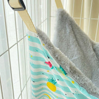 Cat Hammock and Hanging Cat Bed for Cage, Soft Kitten Hammock Swing with Metal Hooks, Cozy Double Layer Winter Resting Place for Small Pets