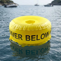 PVC Freediving Safety Buoy Glossy Freediving Buoy Rope-Edged Water Sports Gear Top Valve for Freedivers, Divers, Sea Signaling